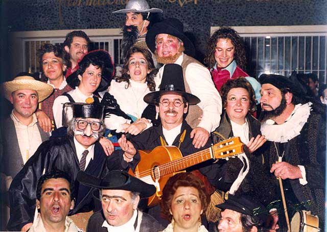 La Compacorogota, en el Carnaval de 1985