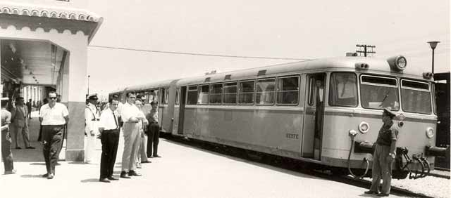 La Estación de Ferrocarril 26.06.1962. Foto Rasero. (Archivo Municipal)