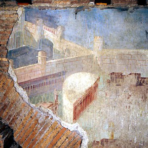 La-supuesta-Gades-embellecida-por--Balbo--en-una--pintura-de-las-termas-de-Trajano-en-Roma