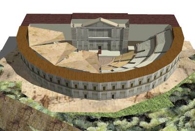 Reconstrucción del teatro romano de Gades