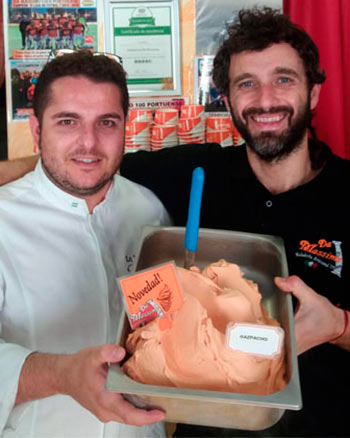 2.866. Borja Fernández y Massimo Pozzi. Sorbete de gazpacho, una ‘Joint Venture’ andaluz italiana.