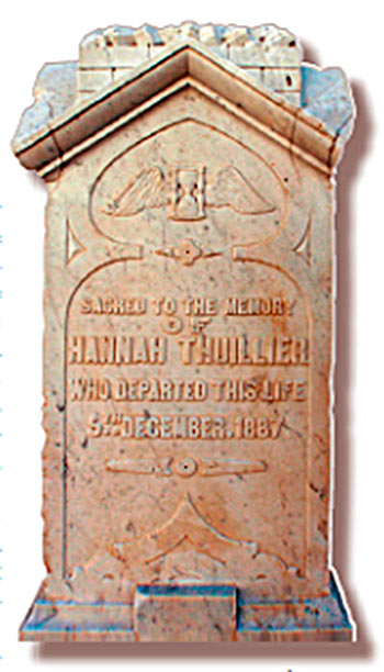2.974. Hannah Thuillier. Su estela funeraria.