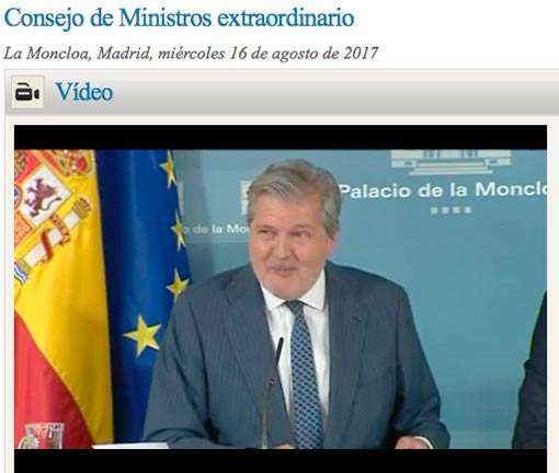 3.247. Iñigo Méndez de Vigo. El ministro portavoz del gobierno de España recomienda El Puerto.
