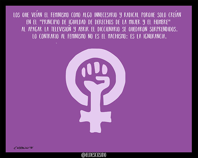 3.907. La viñeta de @ELDESCOSIDO. Feminismo ante el 8M