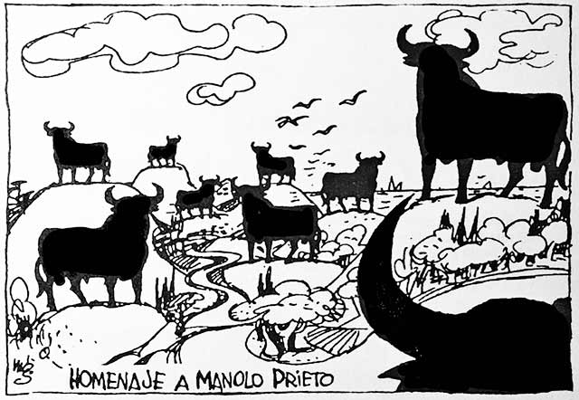 4.129. Cuando el toro de Manolo Prieto peligraba en las carreteras españolas.
