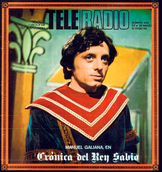 4.744. Manuel Galiana, interpretaba en TVE  a un joven Alfonso X el Sabio en 1970