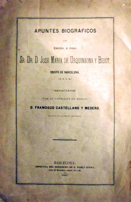 4.861. Francisco Castellano Medero, biógrafo y ‘familiar’ del Obispo Urquinaona