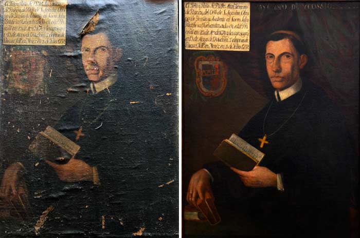 Fray Manuel Tercero de Rozas. Restauración del retrato de la basílica, auspiciada por la donación de un descendiente #5.336
